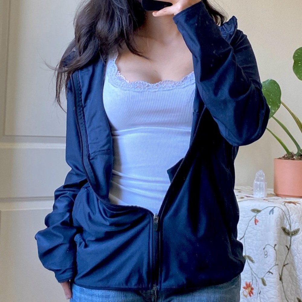 Old Navy Dark Blue Zip-Front Bomber Jacket